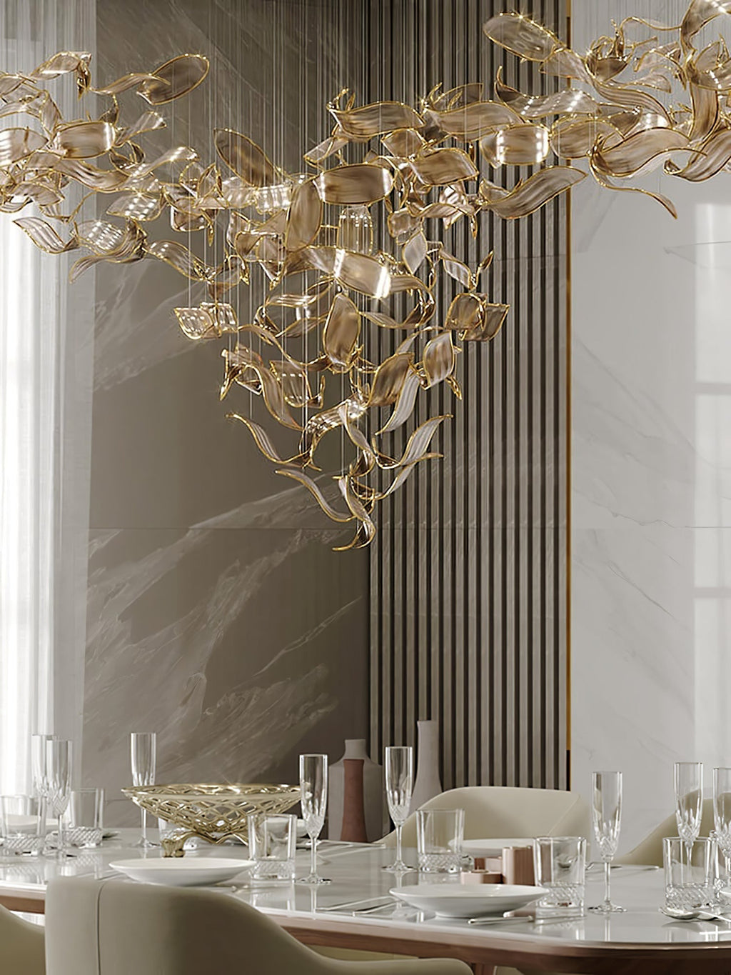 Darrowia Glass Chandelier-Moonnatur