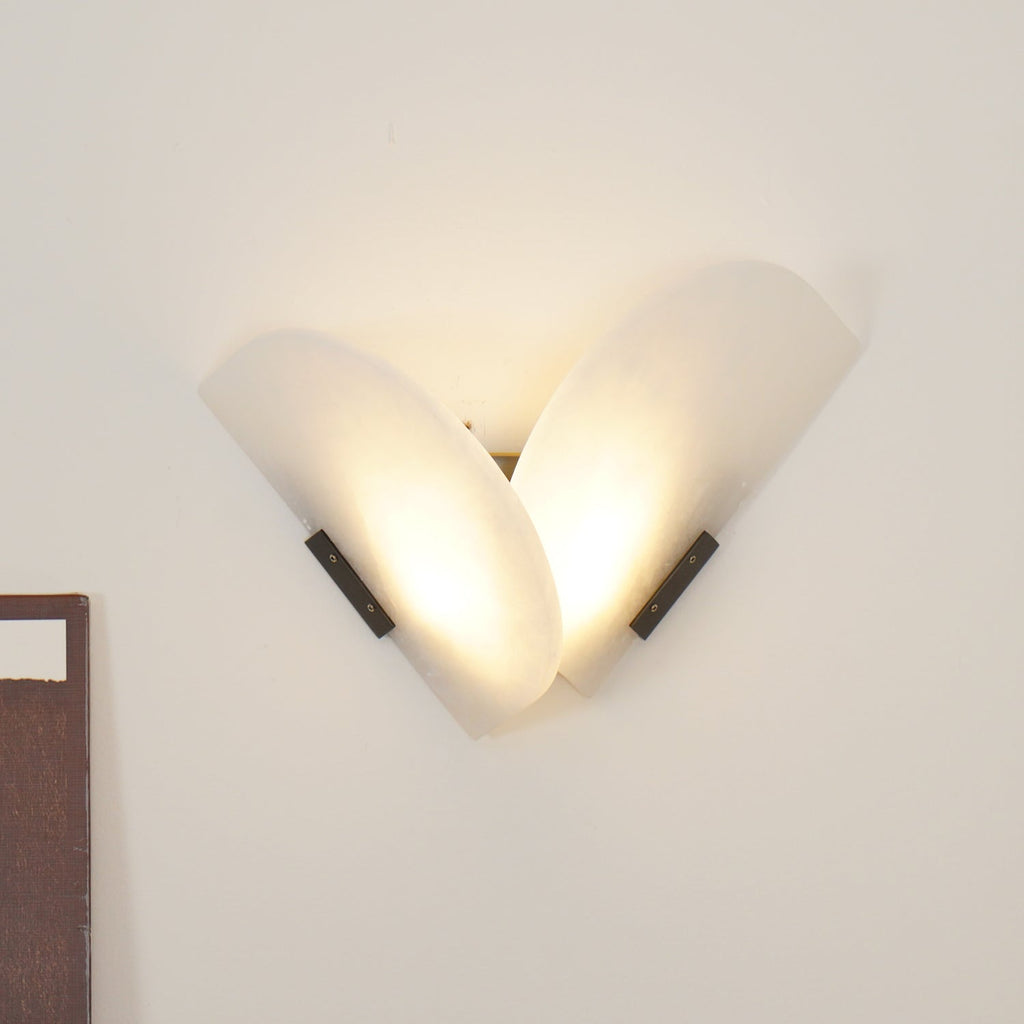 Weldenford Alabaster Wall Light-Moonnatur