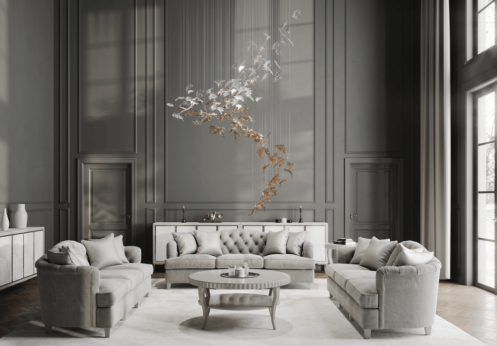 Tinora Glass Chandelier-Moonnatur