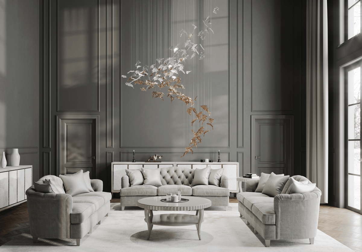 Tinora Glass Chandelier-Moonnatur