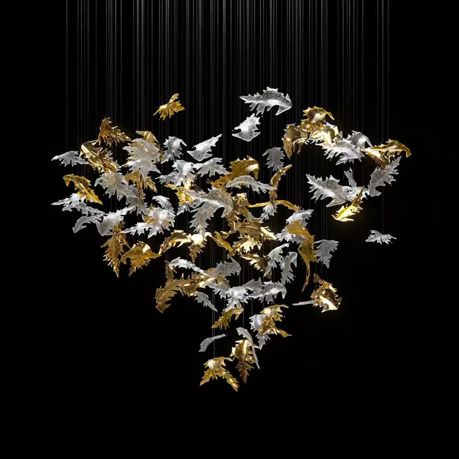 Tinora Glass Chandelier-Moonnatur