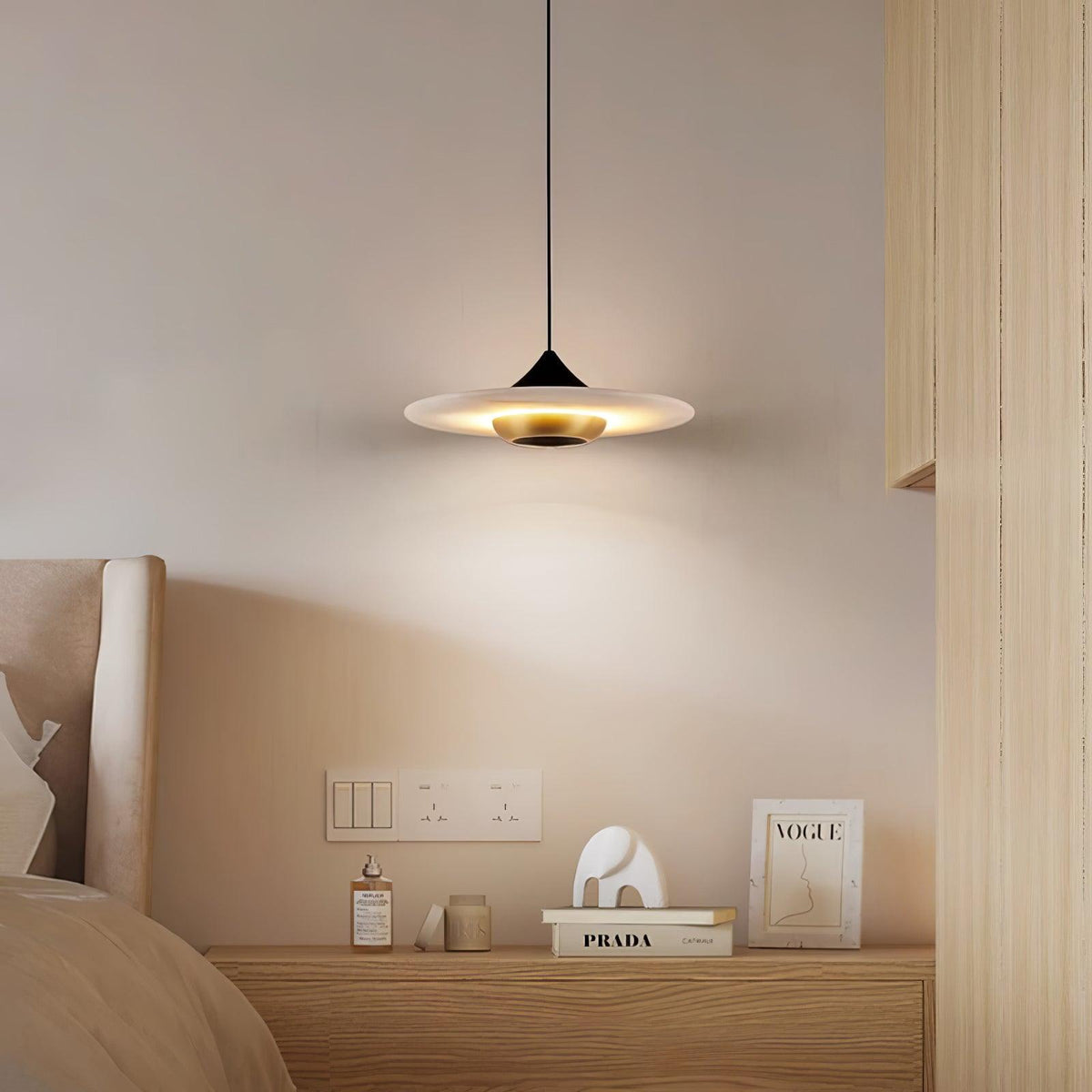 Qelora Marble Pendant Lamp-Moonnatur