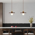 Lorreneth Walnut Wood Pendant Light-Moonnatur