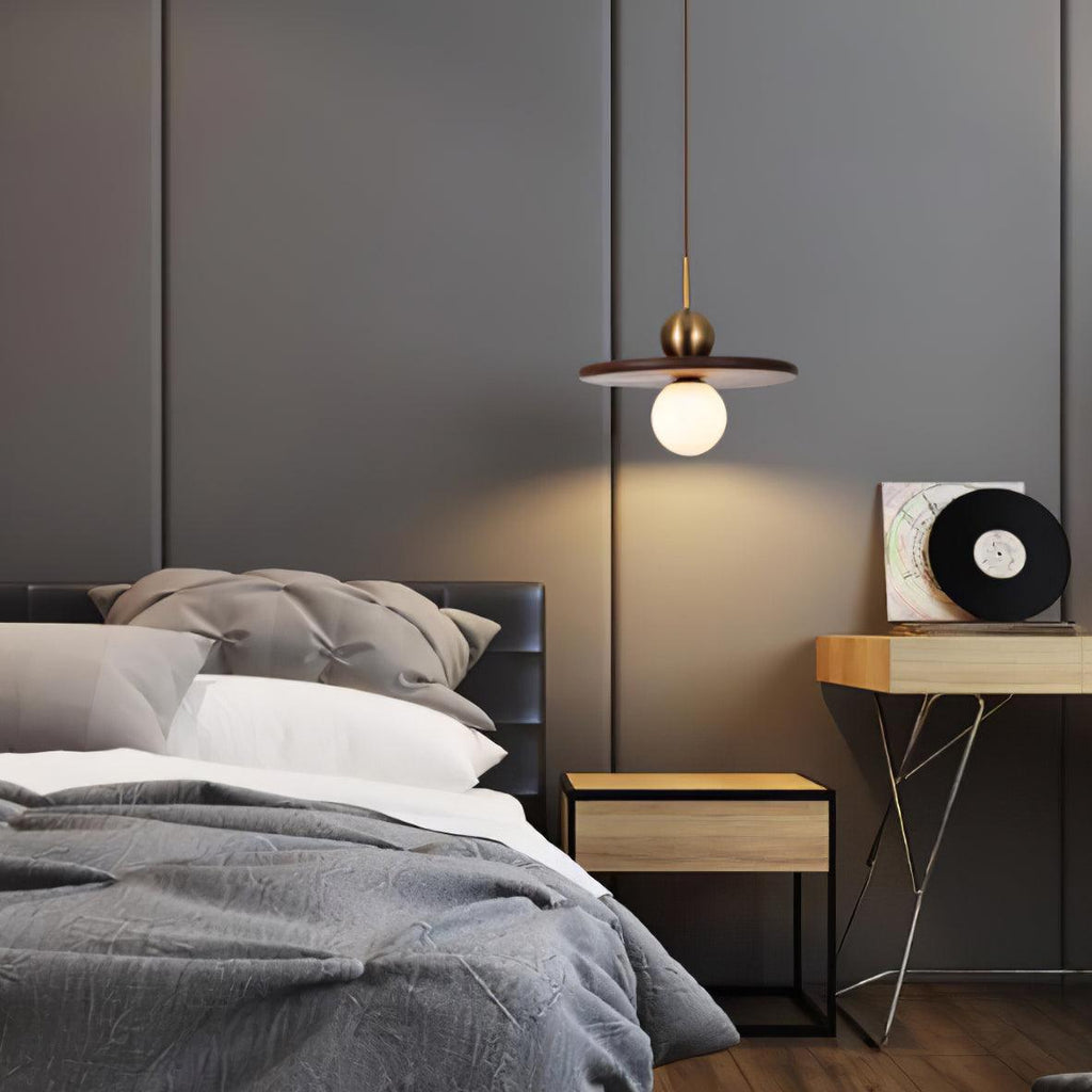 Lorreneth Walnut Wood Pendant Light-Moonnatur