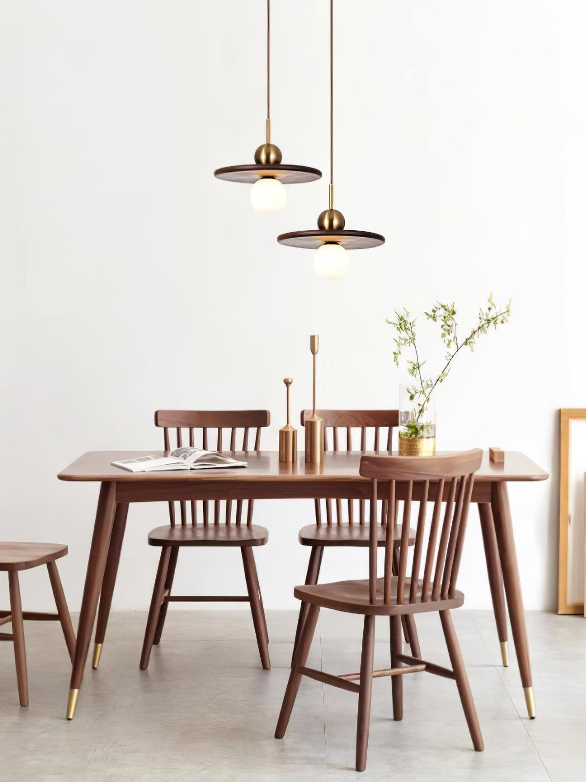 Lorreneth Walnut Wood Pendant Light-Moonnatur