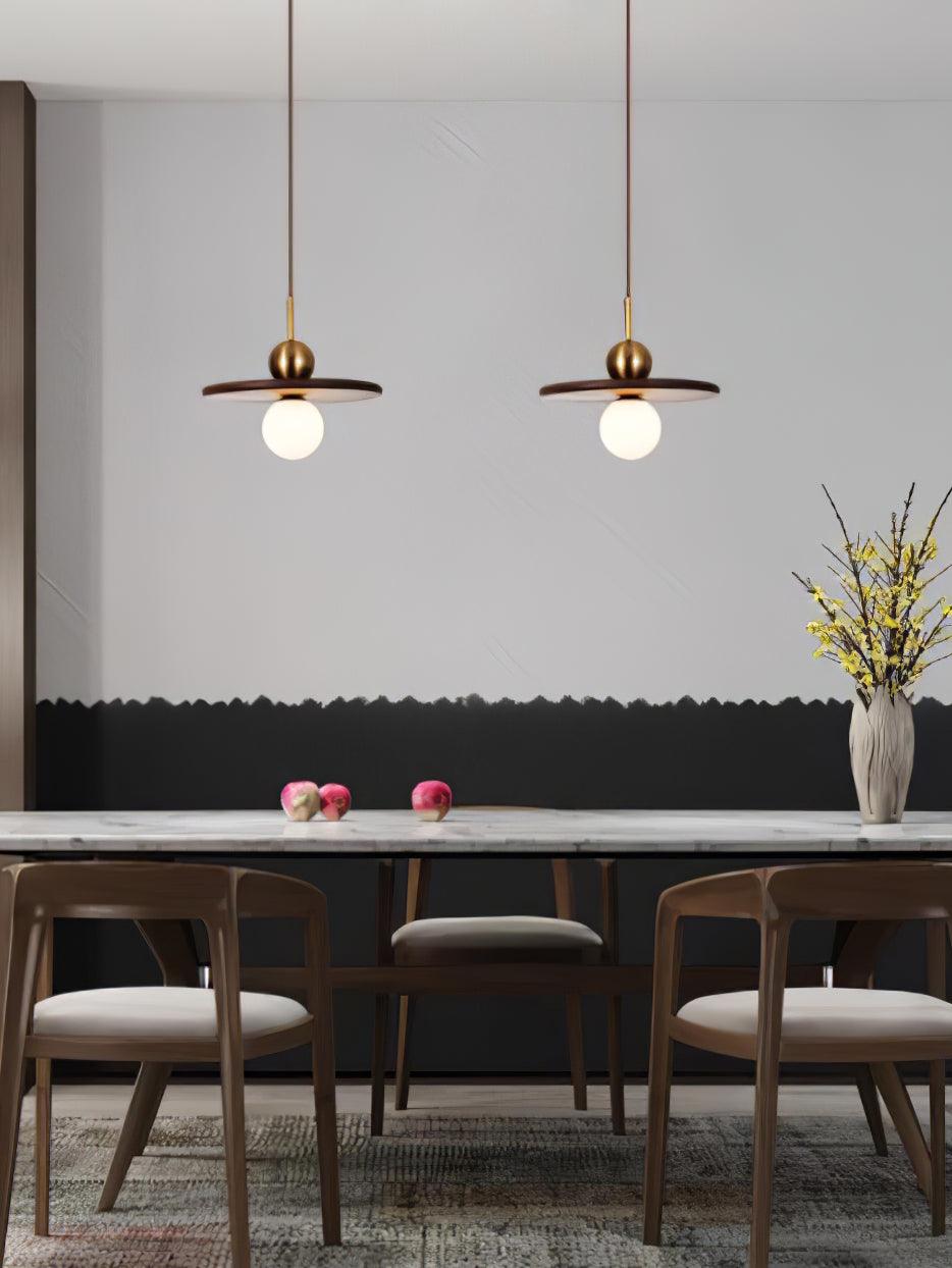 Lorreneth Walnut Wood Pendant Light-Moonnatur