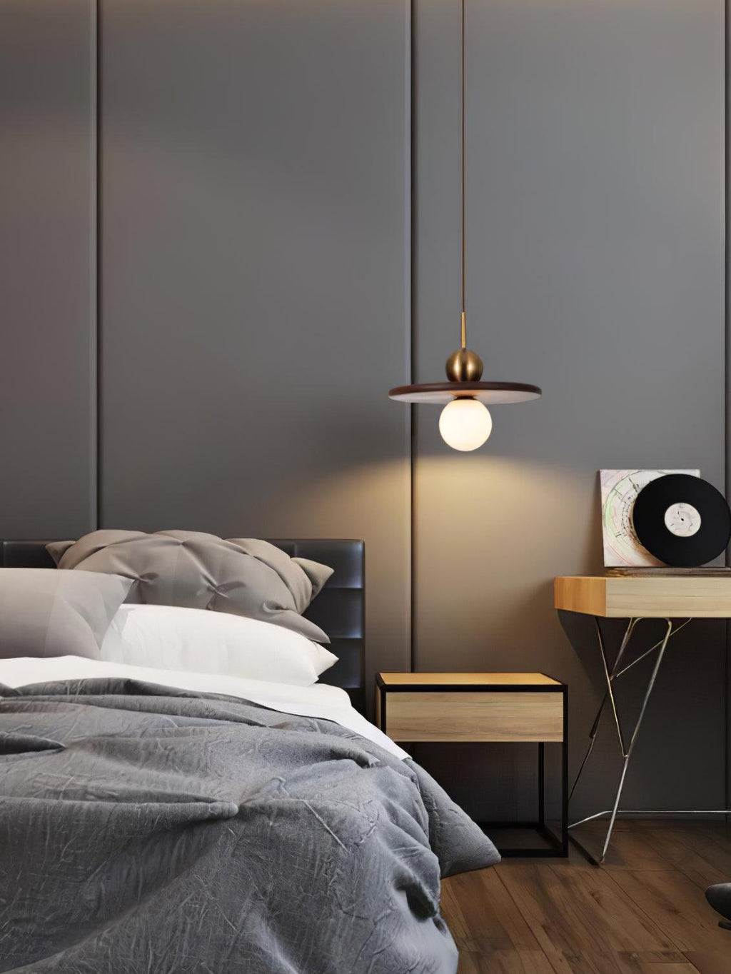 Lorreneth Walnut Wood Pendant Light-Moonnatur