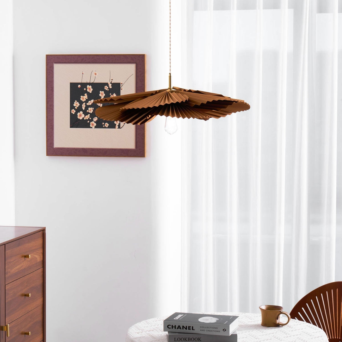 Olvenora Paper Pendant Light-Moonnatur