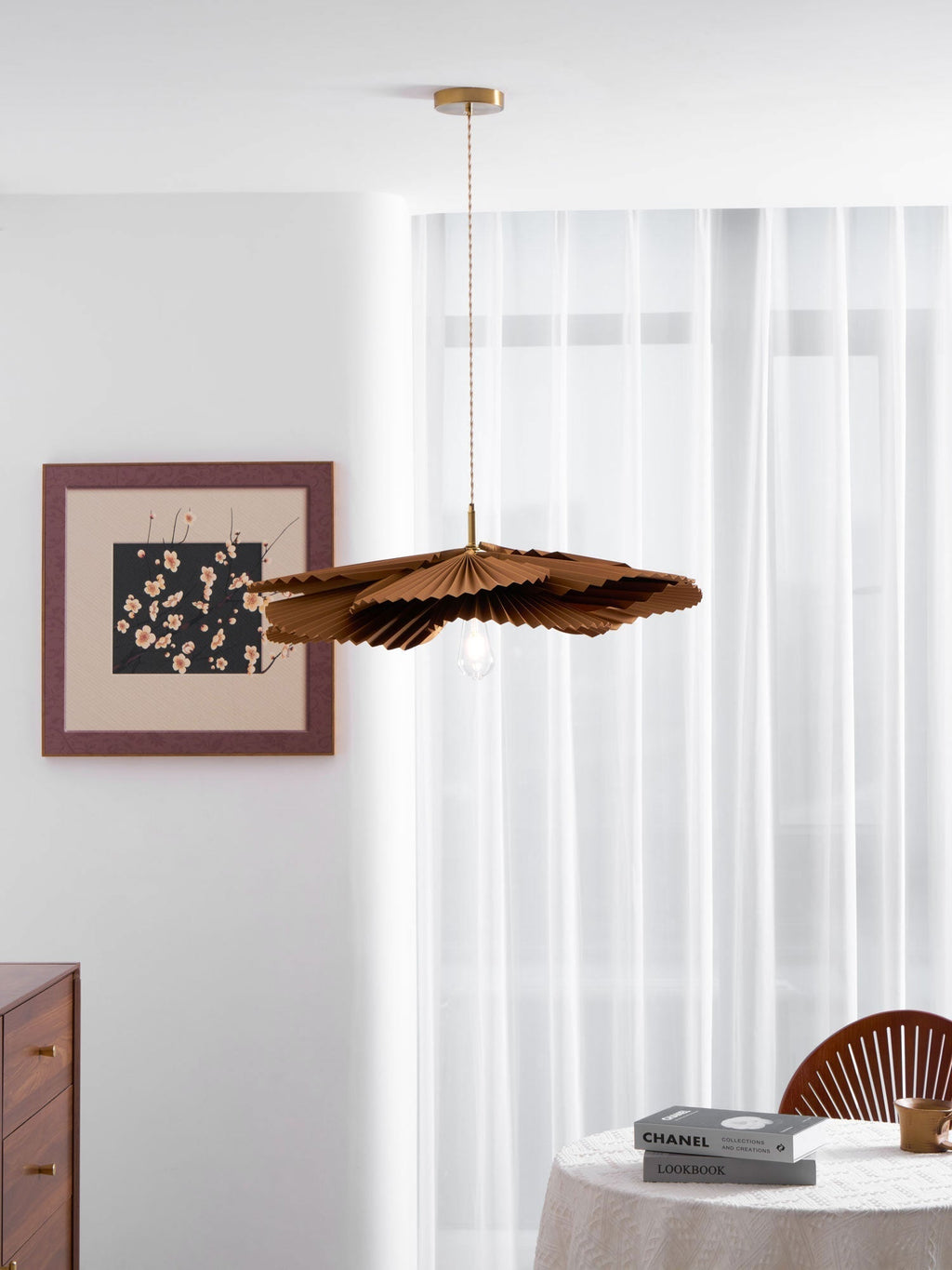Olvenora Paper Pendant Light-Moonnatur
