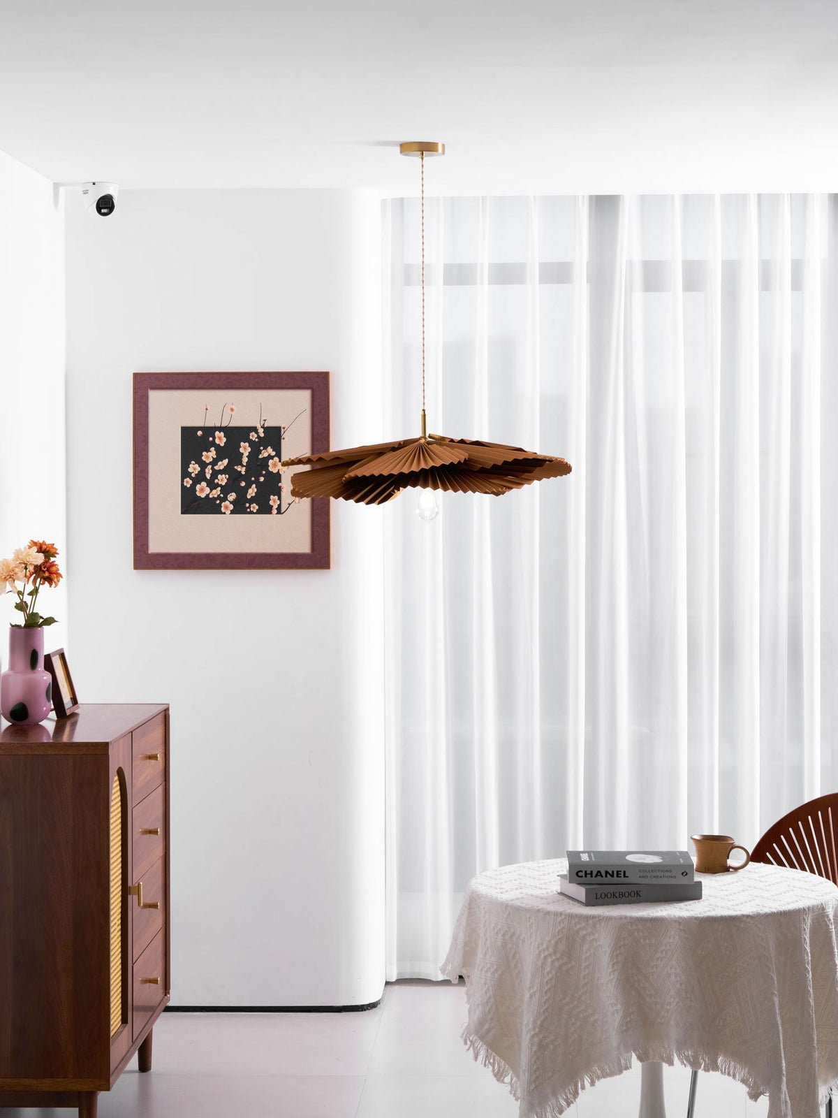 Olvenora Paper Pendant Light-Moonnatur