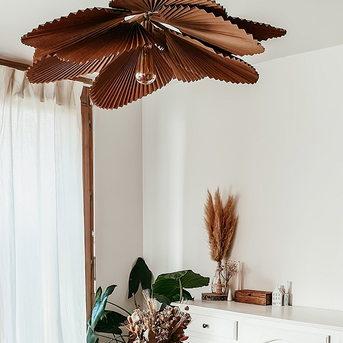 Faldenden Paper Pendant Light-Moonnatur