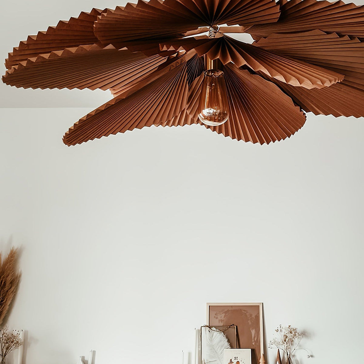 Faldenden Paper Pendant Light-Moonnatur