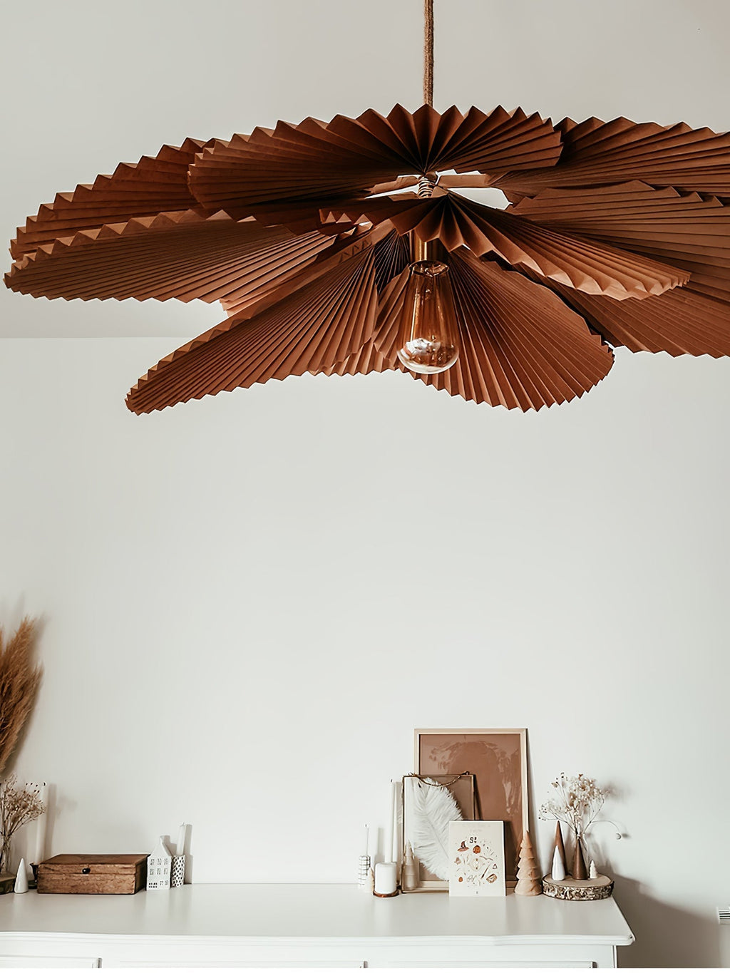 Olvenora Paper Pendant Light-Moonnatur