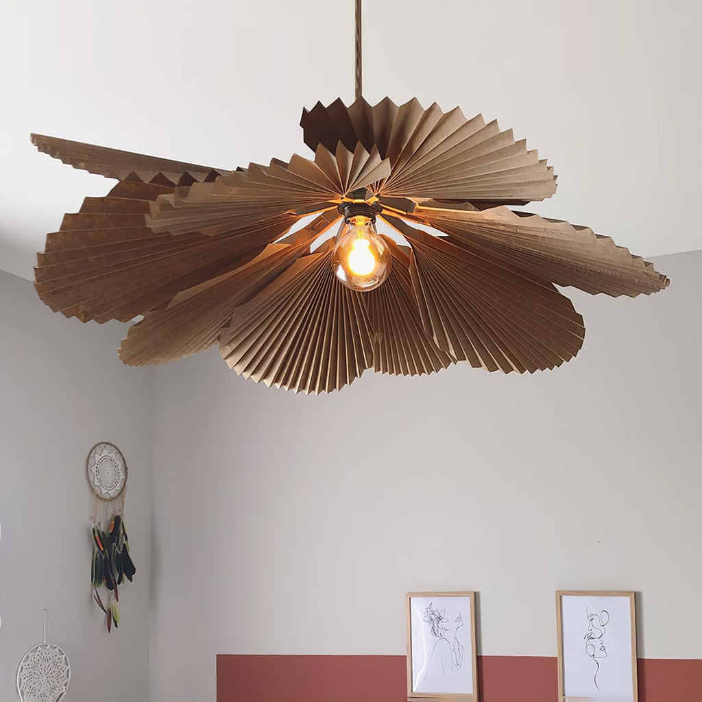 Faldenden Paper Pendant Light-Moonnatur