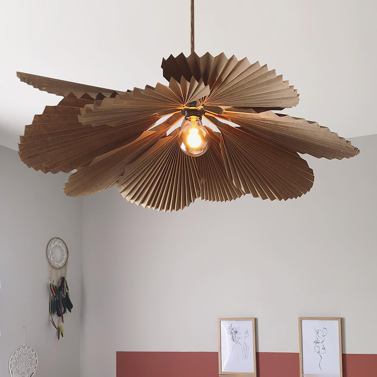 Olvenora Paper Pendant Light-Moonnatur