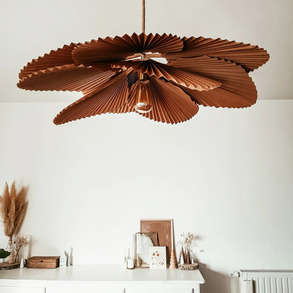 Faldenden Paper Pendant Light-Moonnatur