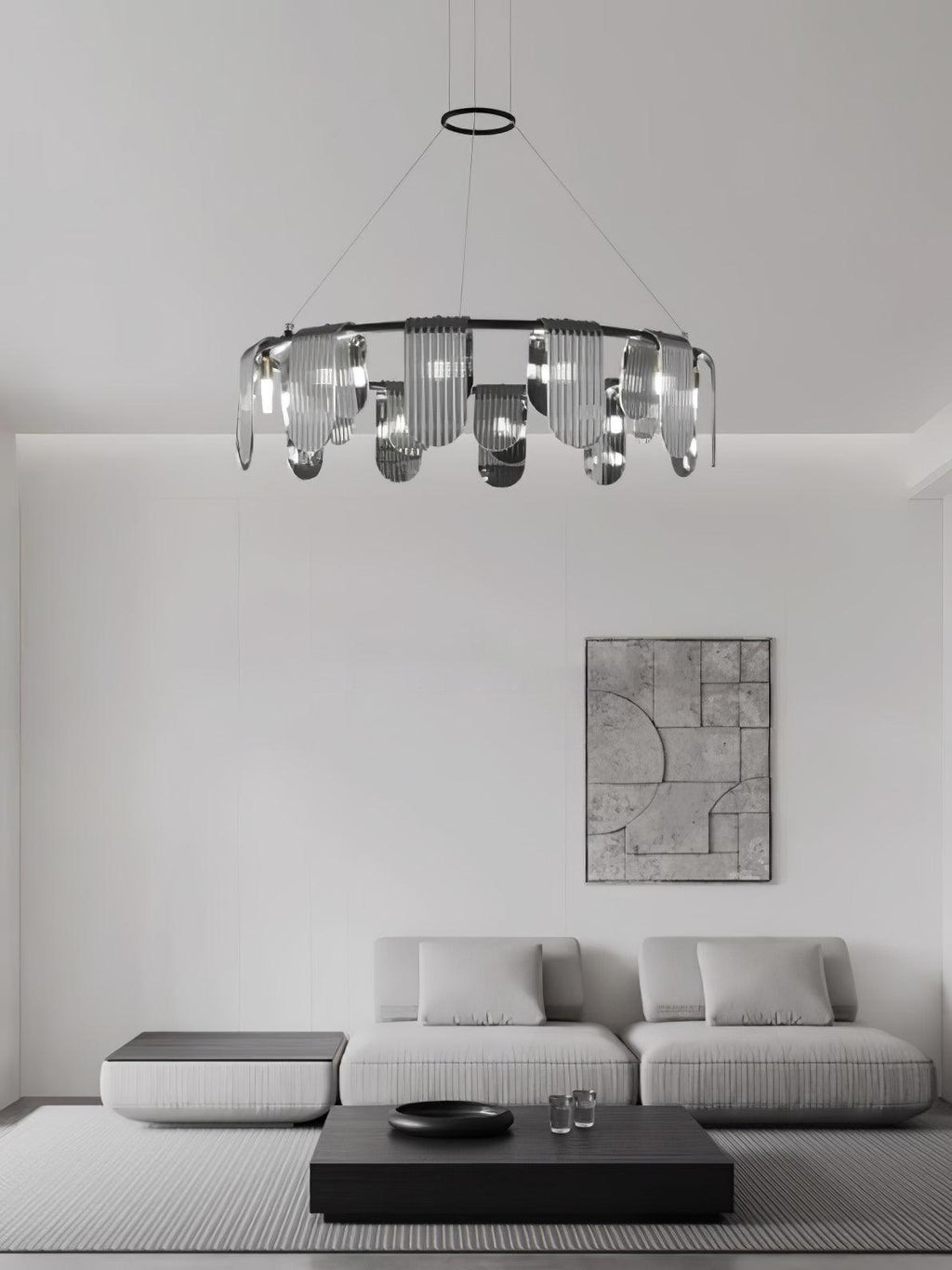 Urenaelle Glass Chandelier-Moonnatur