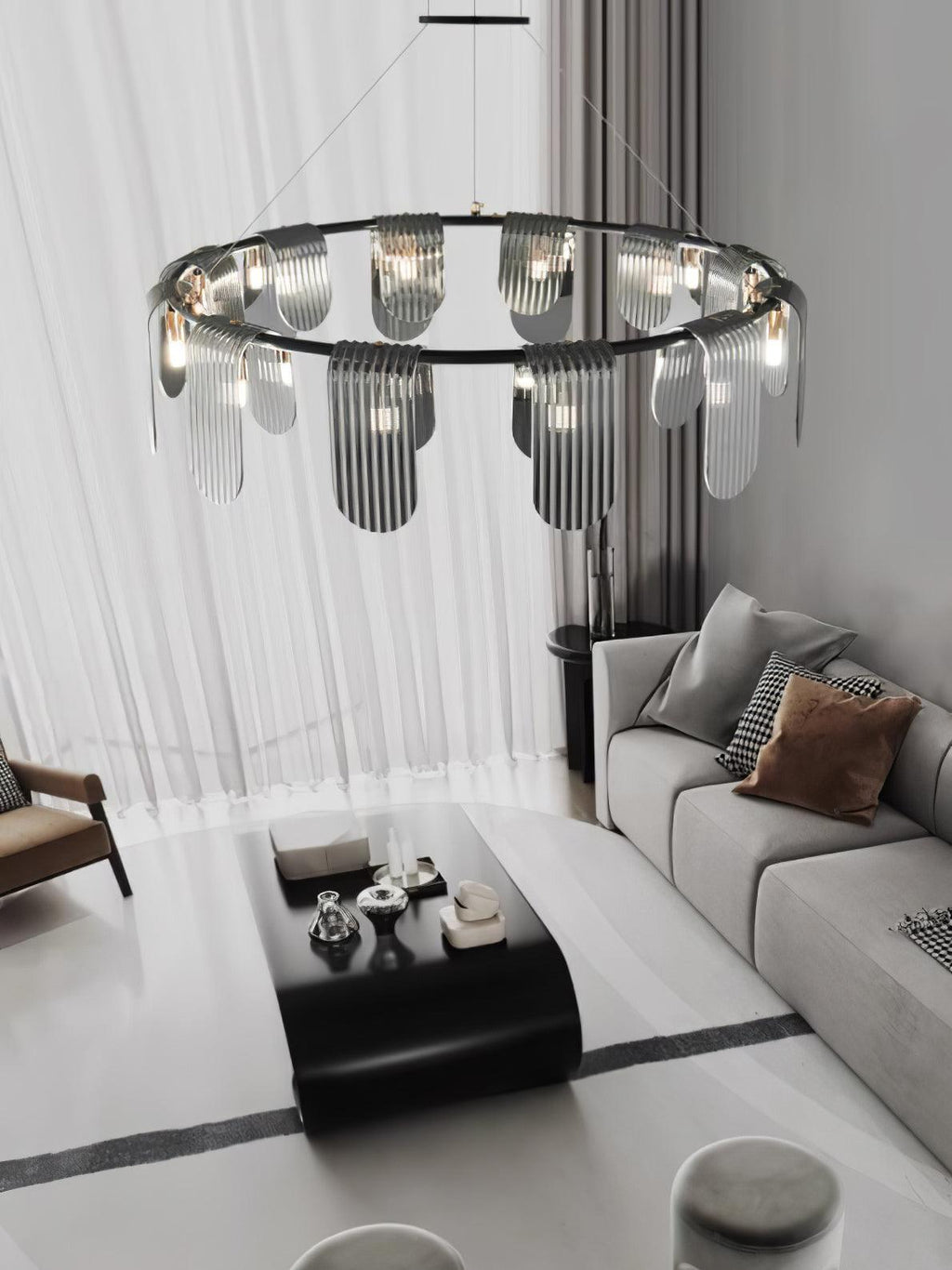 Urenaelle Glass Chandelier-Moonnatur