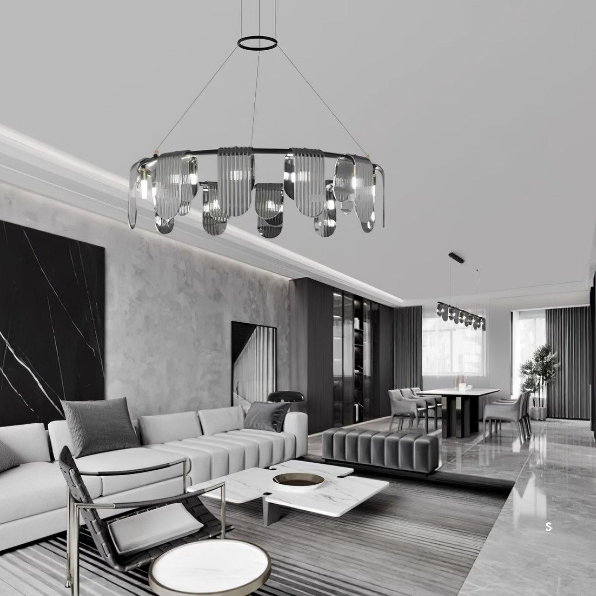 Urenaelle Glass Chandelier-Moonnatur