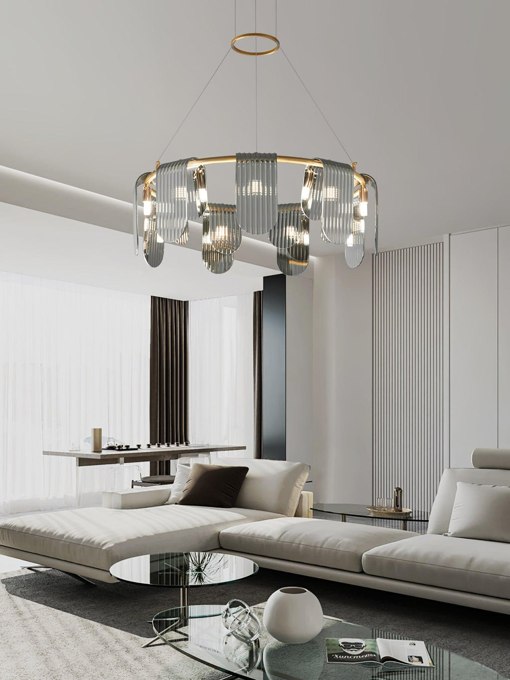 Urenaelle Glass Chandelier-Moonnatur
