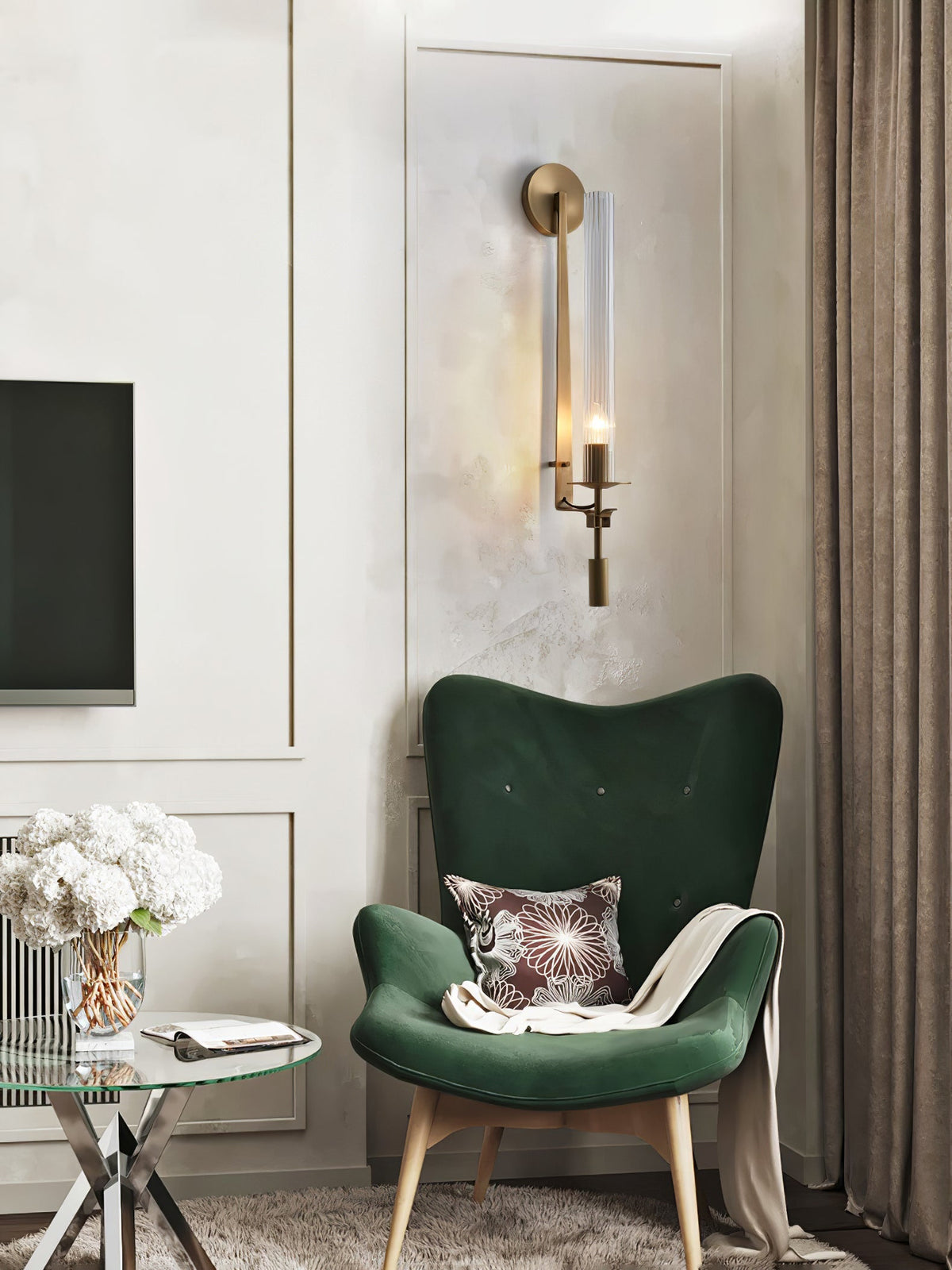 Korraria Glass Wall Light-Moonnatur