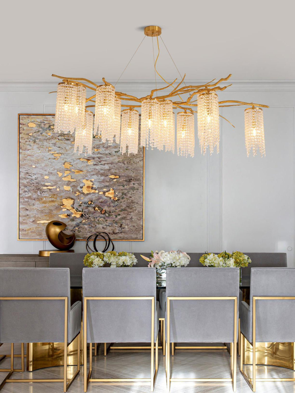 Haverune Glass Chandelier-Moonnatur