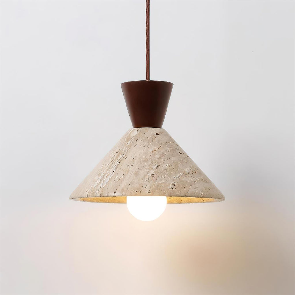 Wilvenlark Travertine Pendant Light-Moonnatur