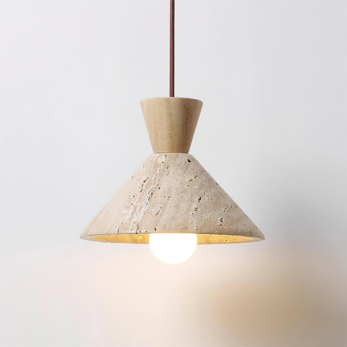 Wilvenlark Travertine Pendant Light-Moonnatur