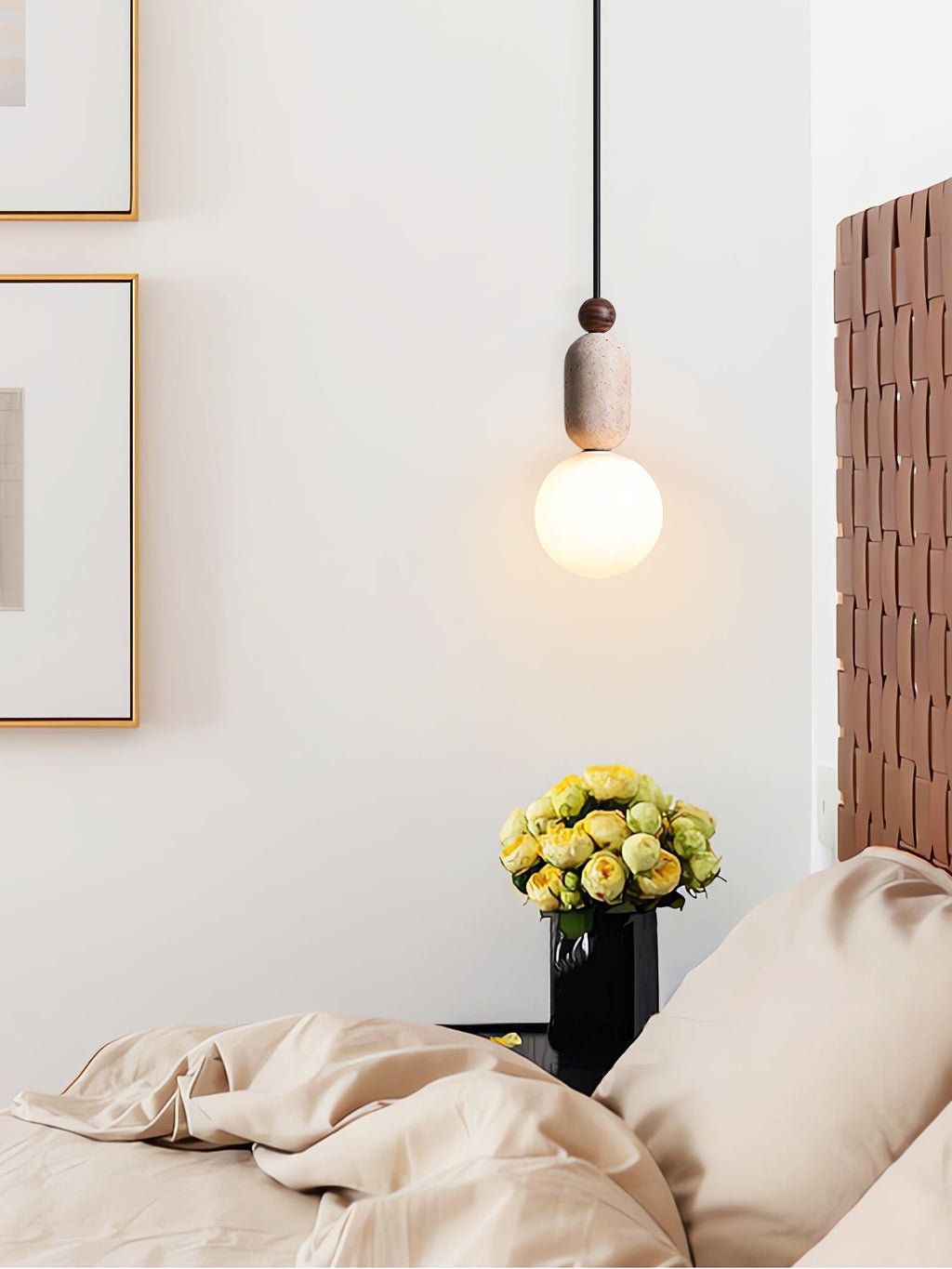 Marvengrove Travertine Pendant Light-Moonnatur