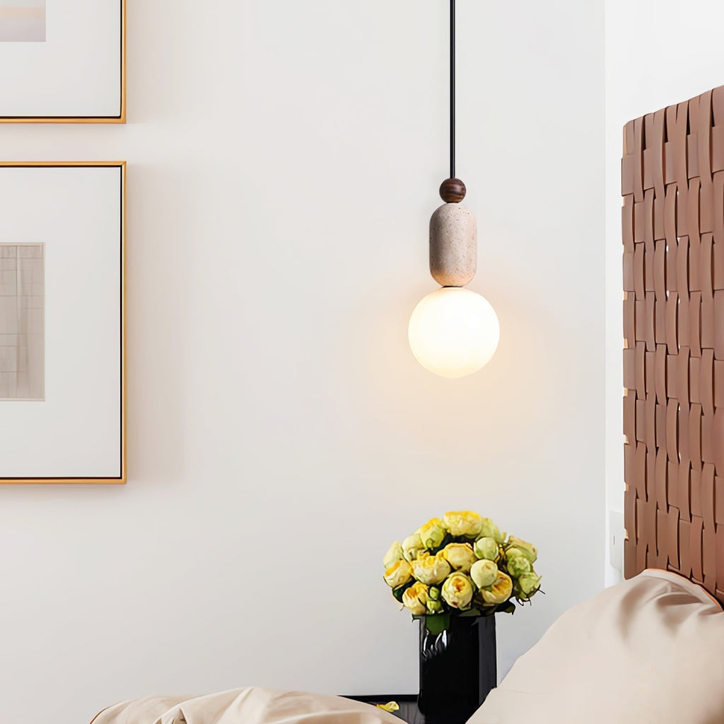 Marvengrove Travertine Pendant Light-Moonnatur