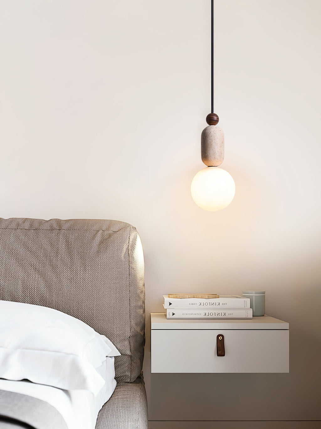 Marvengrove Travertine Pendant Light-Moonnatur