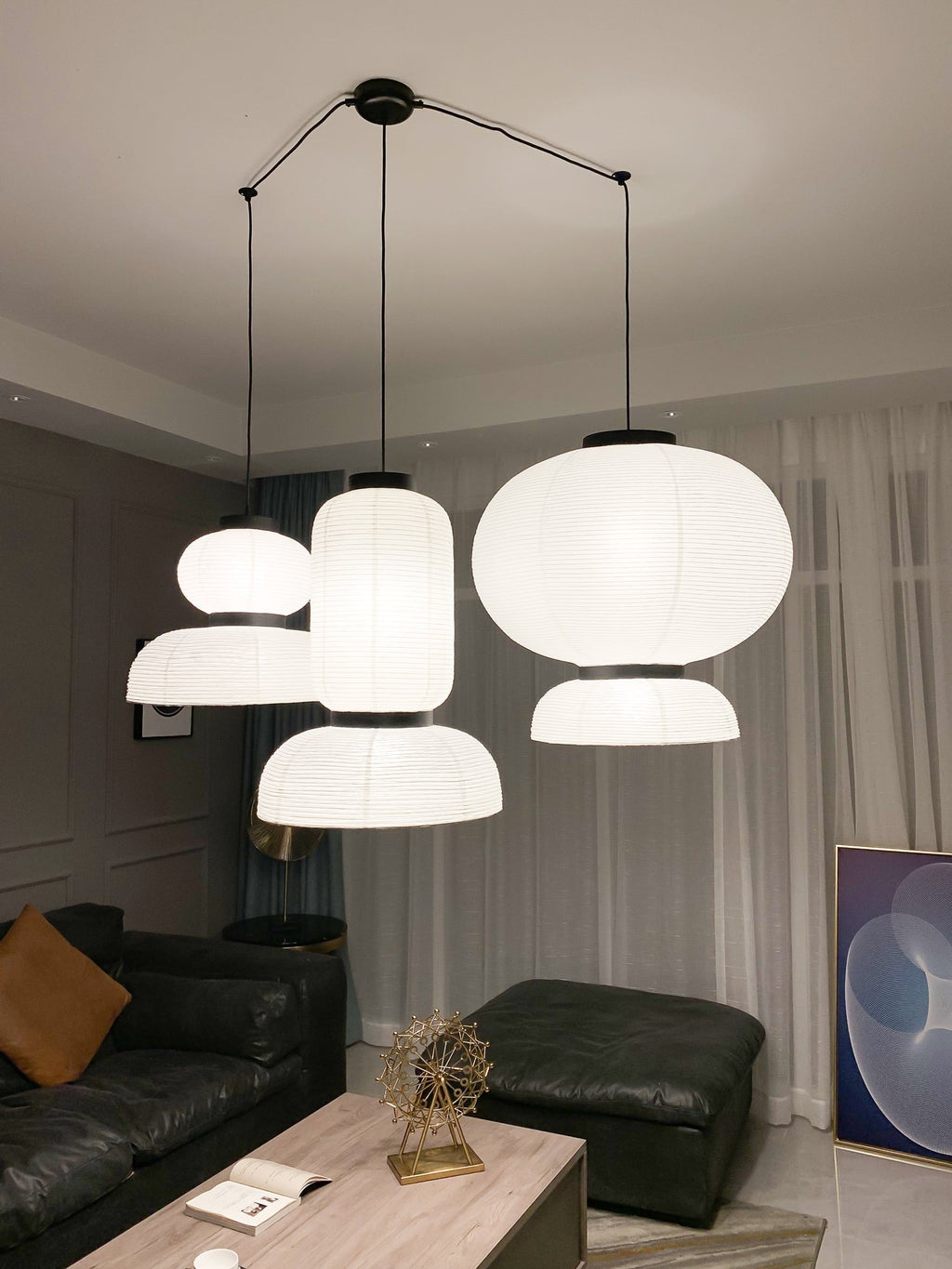 Kestelle Paper Pendant Light-Moonnatur