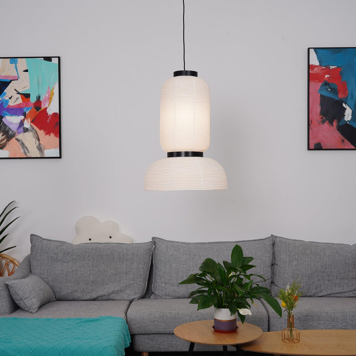 Kestelle Paper Pendant Light-Moonnatur