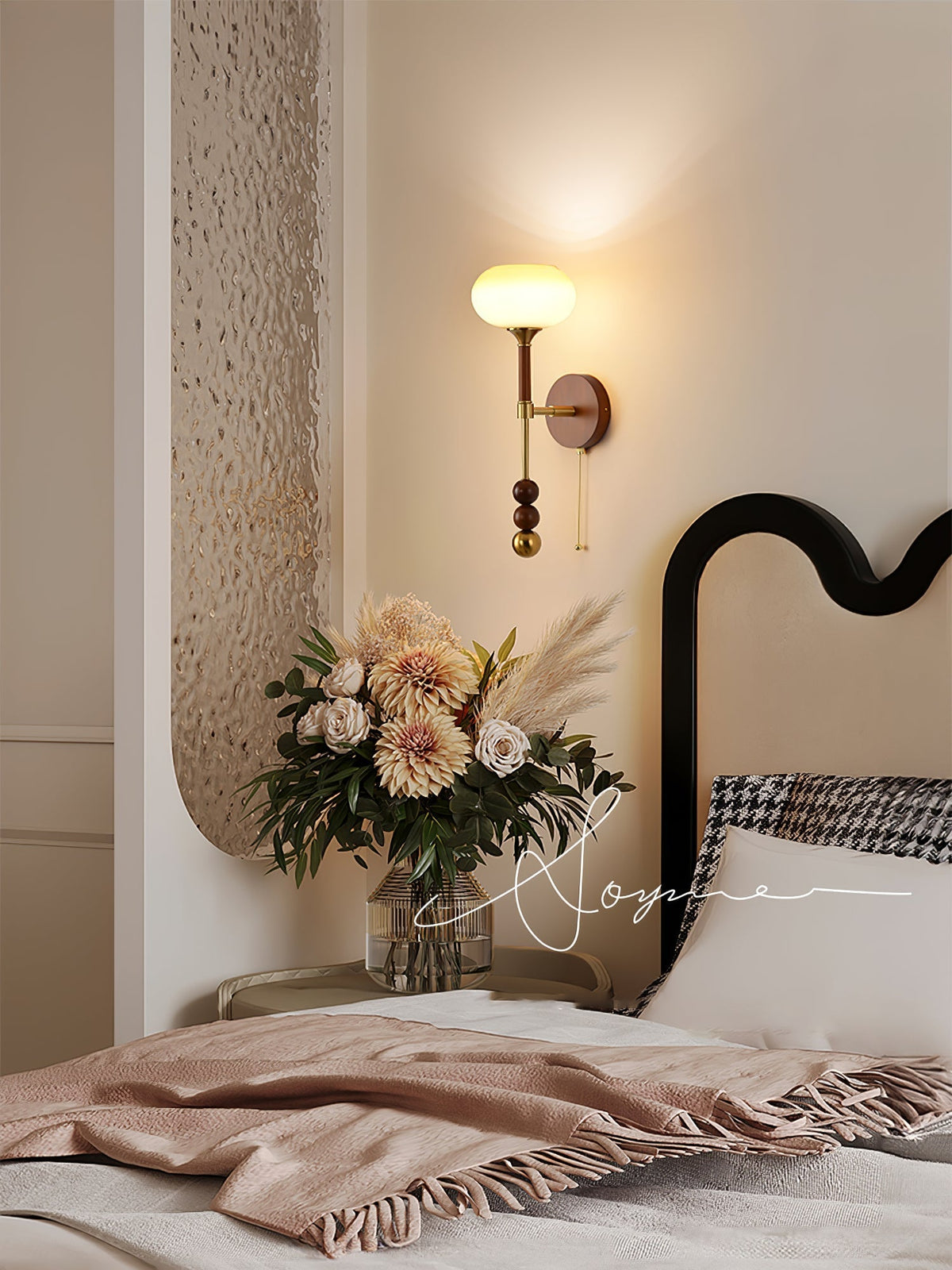 Ysolia Wood Wall Lamp-Moonnatur