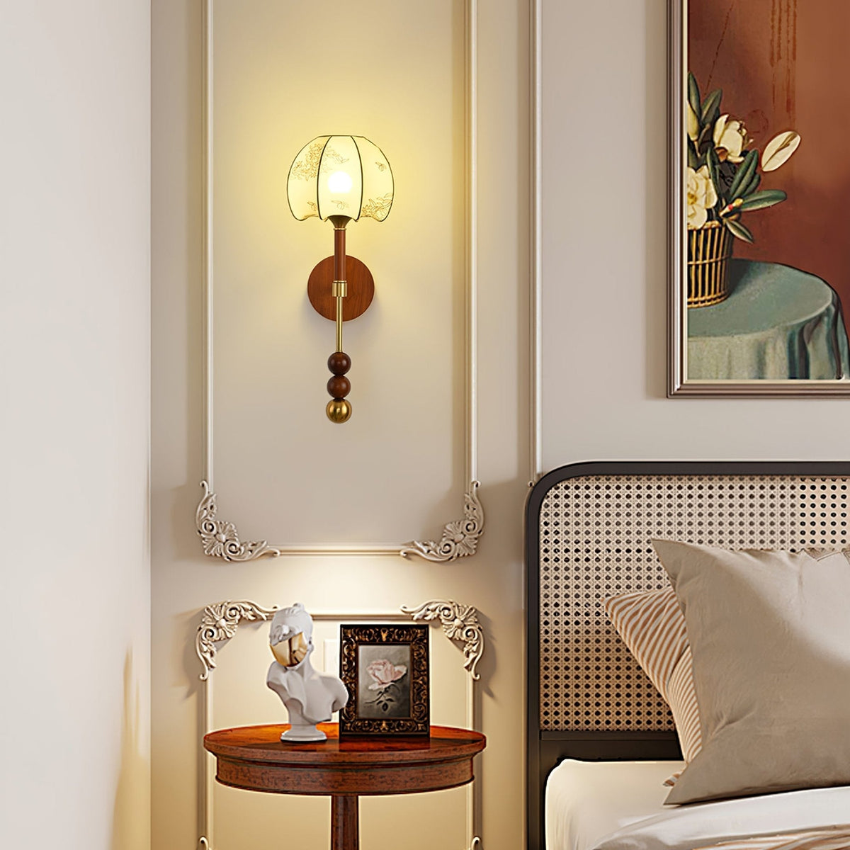 Ysolia Wood Wall Lamp-Moonnatur