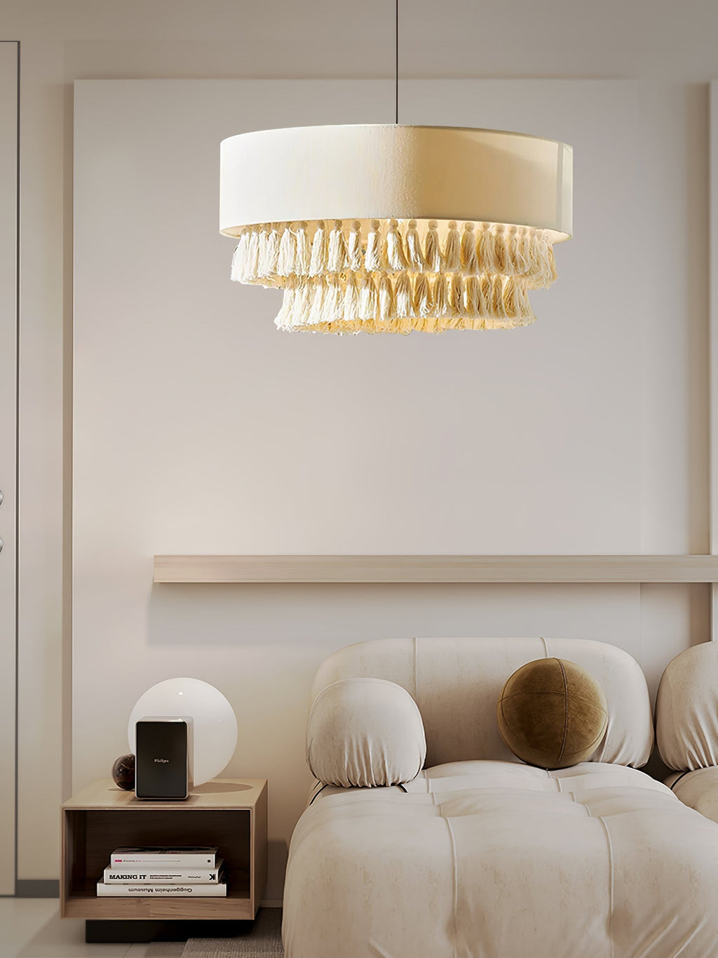 Narenwyn Fabric Pendant Light-Moonnatur