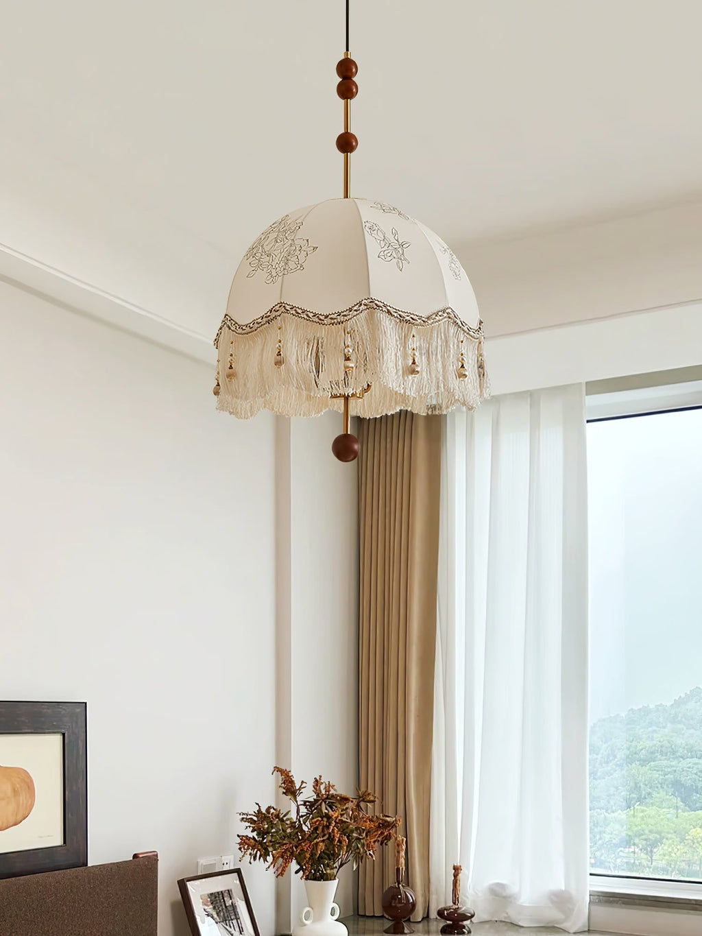 Lindenina Fabric Pendant Light-Moonnatur