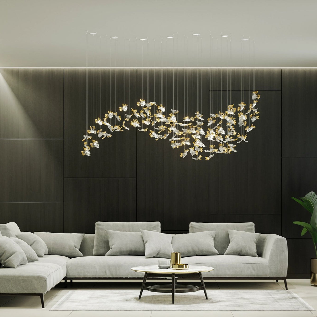 Farenune Glass Chandelier-Moonnatur