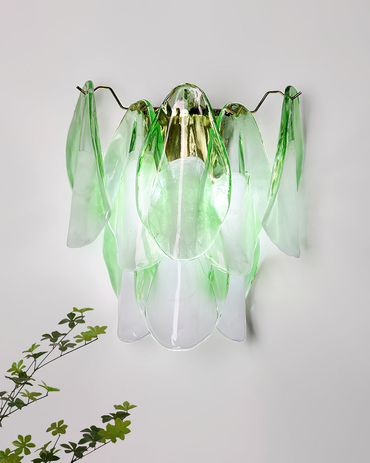 Camberina Glass Wall Light-Moonnatur