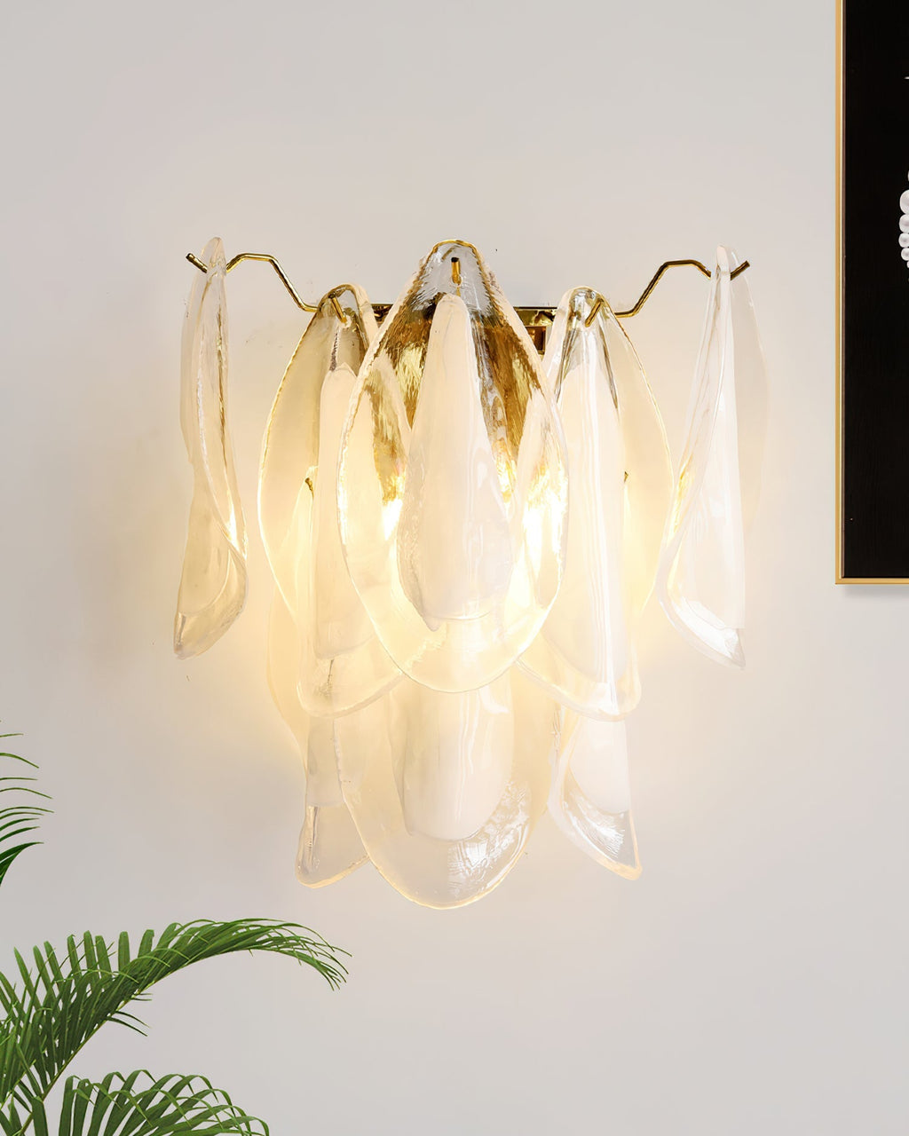 Camberina Glass Wall Light-Moonnatur