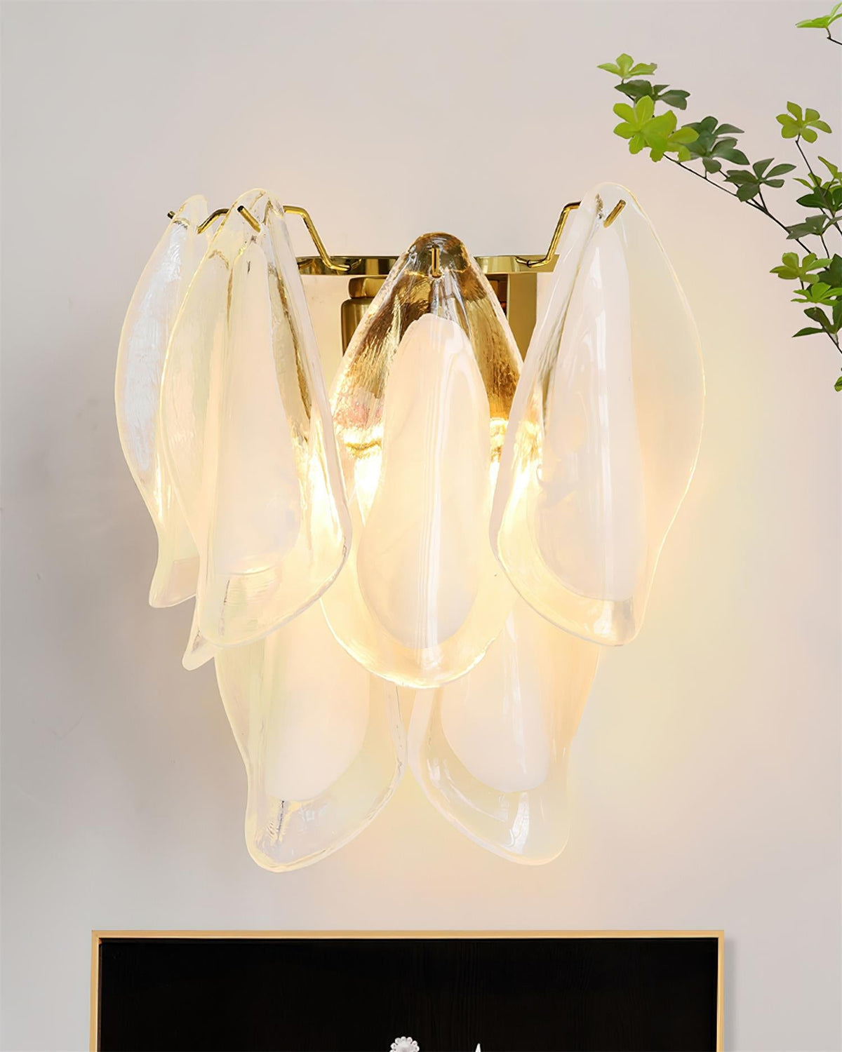 Camberina Glass Wall Light-Moonnatur