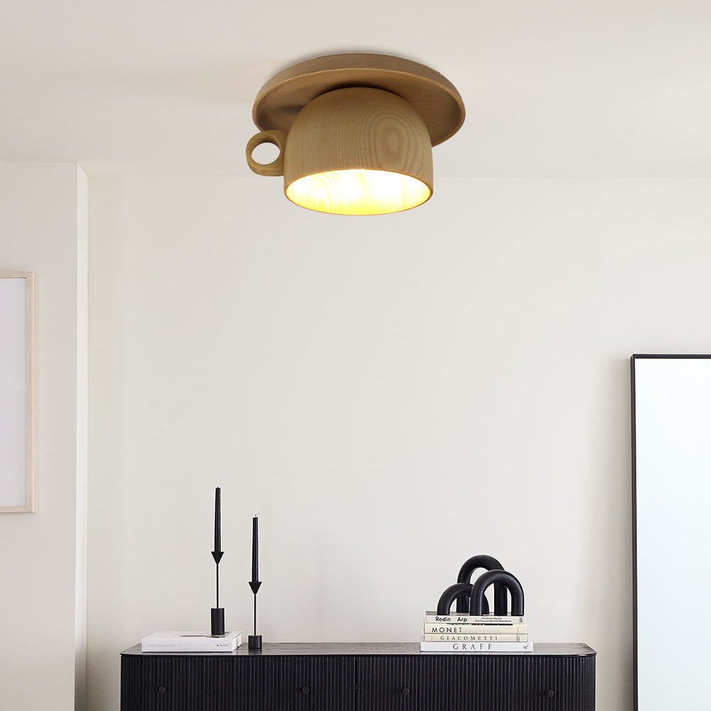 Altonwren Wood Ceiling Light-Moonnatur