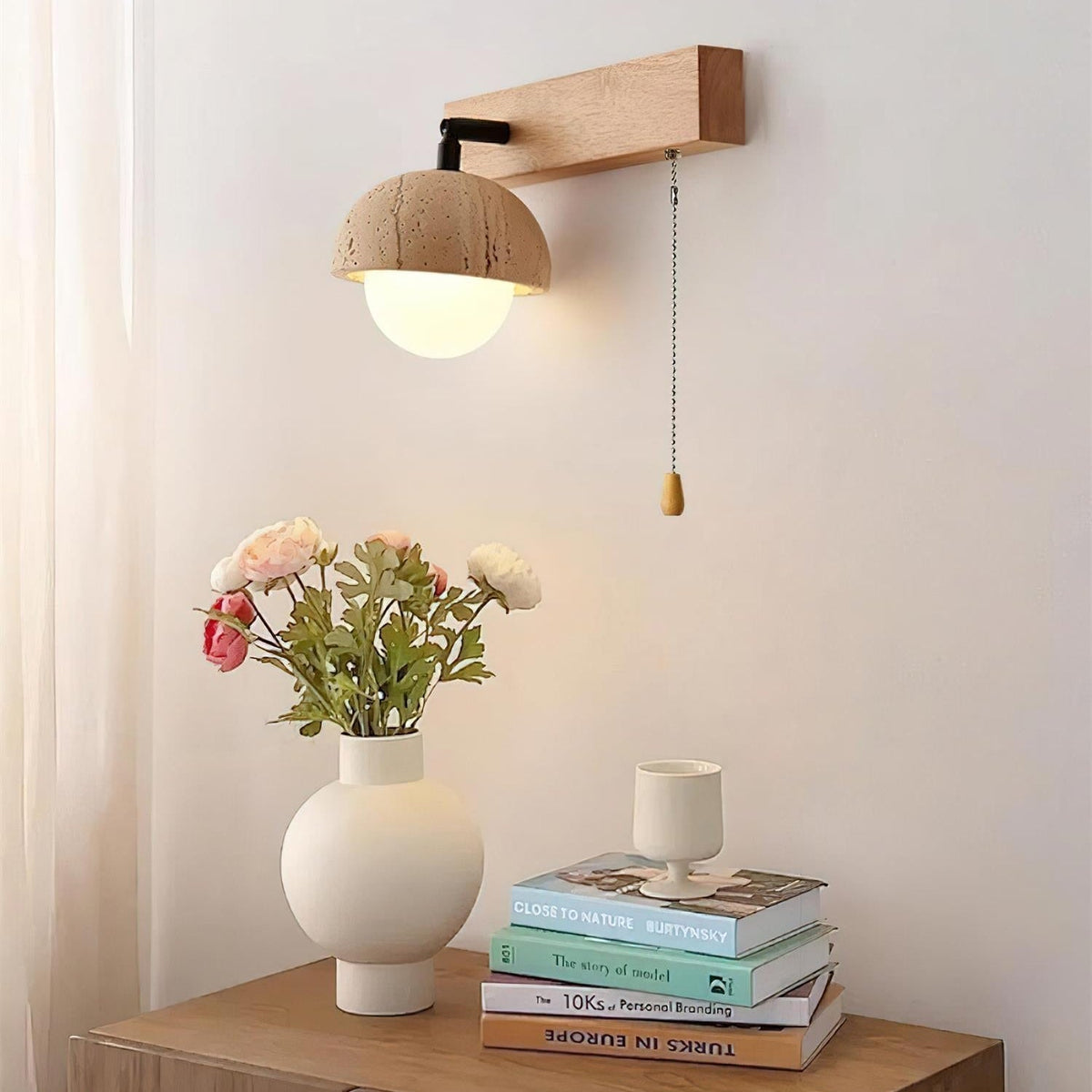 Ravenseris Travertine Wall Light-Moonnatur