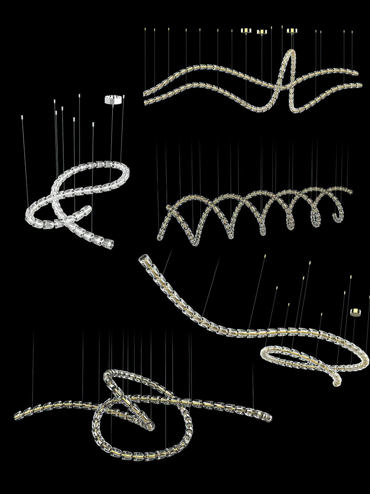 Veyrenvale Acrylic Chandelier-Moonnatur