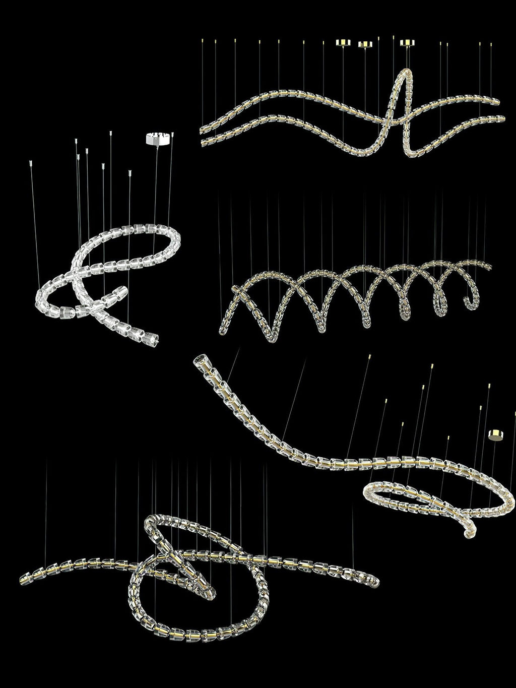 Darrowwyn Acrylic Chandelier-Moonnatur