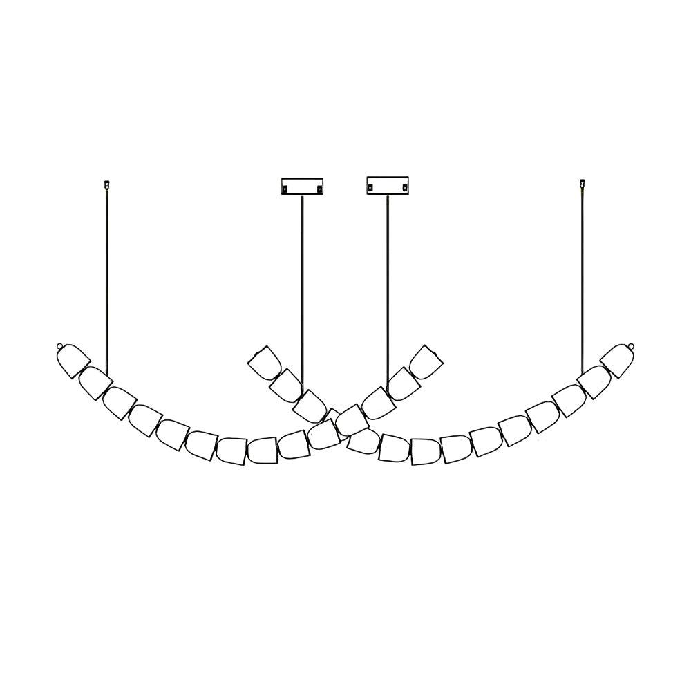 Hadrenis Acrylic Chandelier-Moonnatur