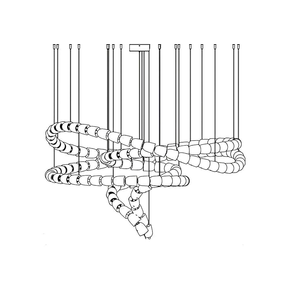 Hadrenis Acrylic Chandelier-Moonnatur