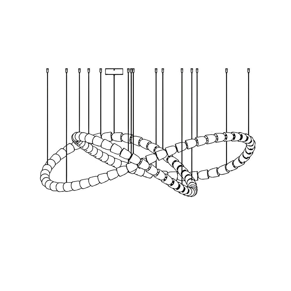 Hadrenis Acrylic Chandelier-Moonnatur