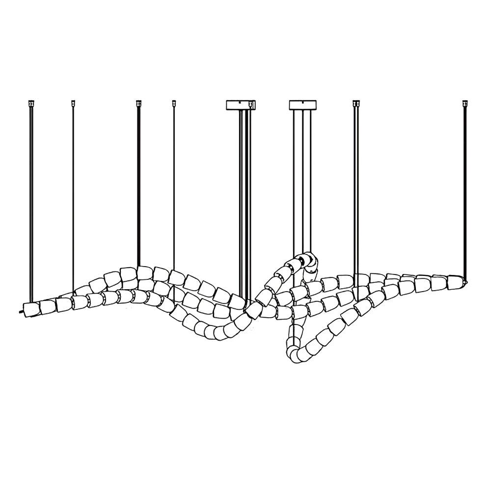 Hadrenis Acrylic Chandelier-Moonnatur