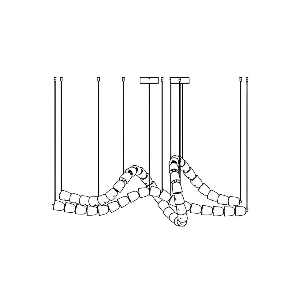 Hadrenis Acrylic Chandelier-Moonnatur